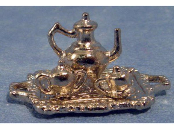 画像1: ティーセット　シルバー (1)