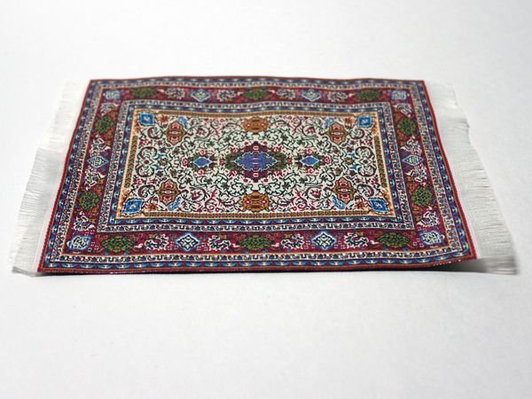 画像2: ラグ　機械織り　 10 x 14cm　（フリンジ込み16.3cm） (2)