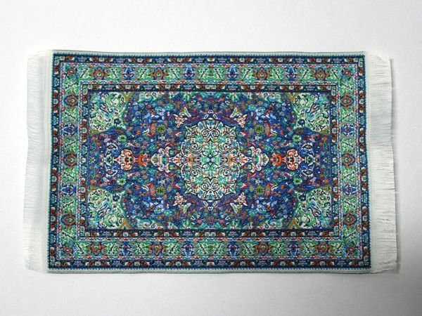 画像1: ラグ　機械織り　 10 x 14cm　（フリンジ込み16.3cm） (1)