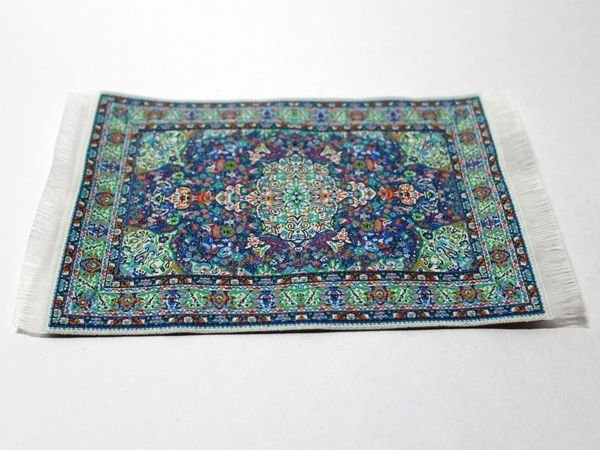 画像2: ラグ　機械織り　 10 x 14cm　（フリンジ込み16.3cm） (2)