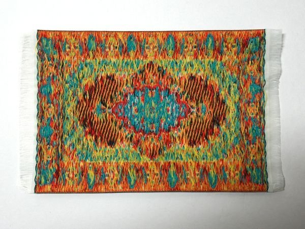 画像3: ラグ　機械織り　 10 x 14cm　（フリンジ込み16.3cm） (3)