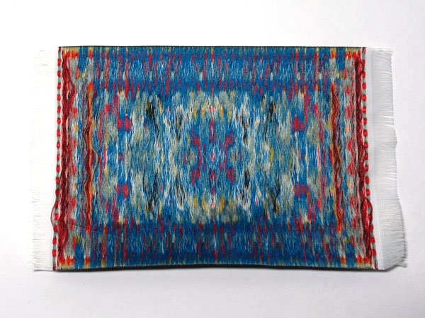 画像3: ラグ　機械織り　 10 x 14cm　（フリンジ込み16.3cm） (3)