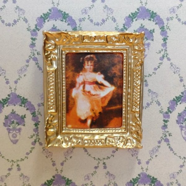 画像1: 額入り絵　子供 (1)