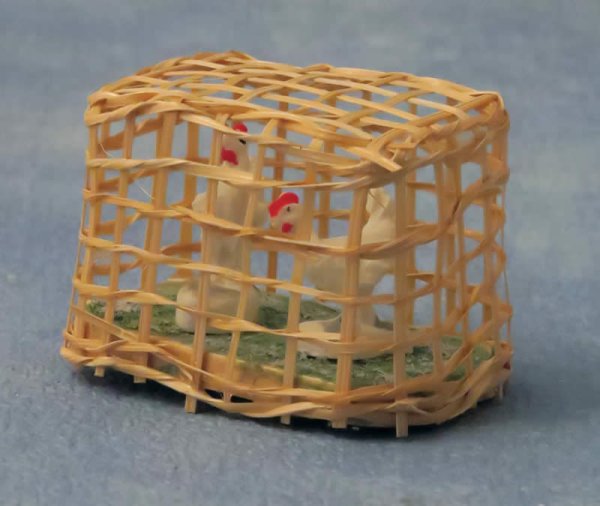 1/12サイズのドールハウス用ミニチュア鶏小屋です