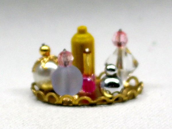 画像1: 香水瓶・化粧瓶＆トレイ　セット　 (1)