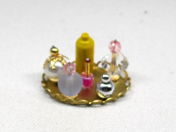 画像2: 香水瓶・化粧瓶＆トレイ　セット　 (2)