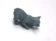 1/12サイズのドールハウス用ミニチュア猫　（グレイ　キャット）です