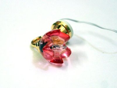 画像1: 照明　壁用リリー　ピンク