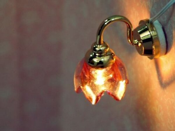 画像3: 照明　壁用リリー　ピンク (3)