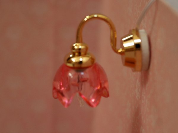 画像4: 照明　壁用リリー　ピンク (4)