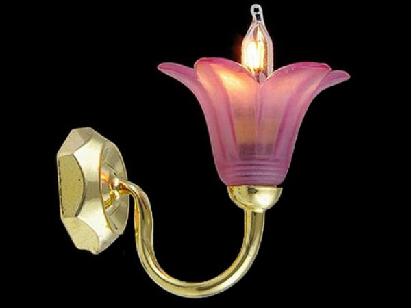 画像1: 照明　壁用 チューリップ　ピンク (1)