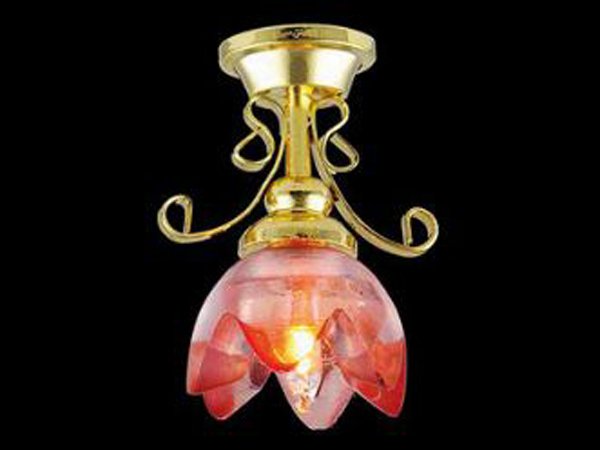 画像1: 照明　天井用　リリー　レッド (1)