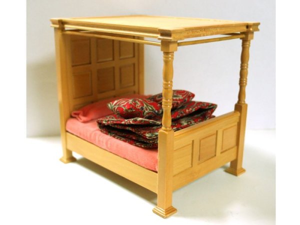 画像2: ４ポスター（四柱式）・ベッド　天蓋付き (2)