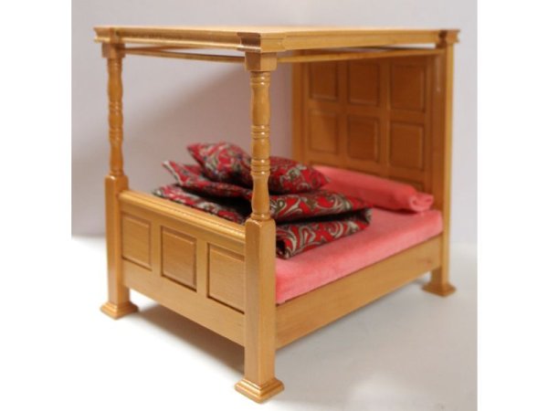 画像4: ４ポスター（四柱式）・ベッド　天蓋付き (4)