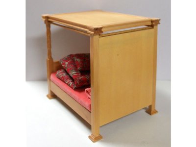 画像1: ４ポスター（四柱式）・ベッド　天蓋付き