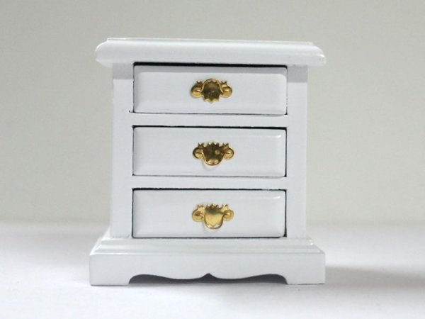 画像5: ベッドサイド　チェスト　ホワイト (5)