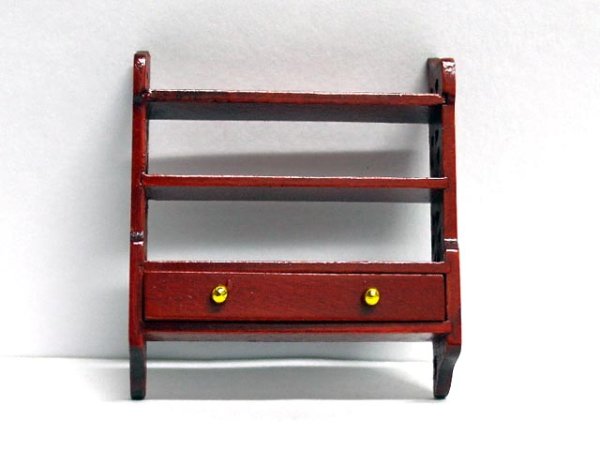 画像1: シェルフ 棚　マホガニー (1)