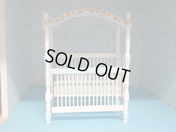 画像2: 天蓋付ベビーベッド (2)