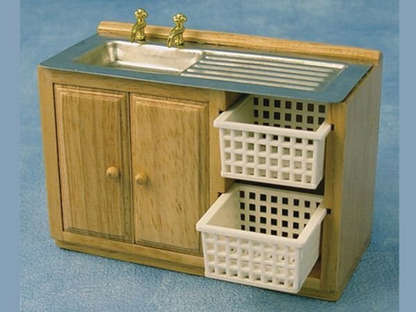 画像1: キッチン　シンク・ユニット　バスケット付き (1)