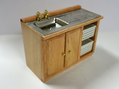 画像1: キッチン　シンク・ユニット　バスケット付き