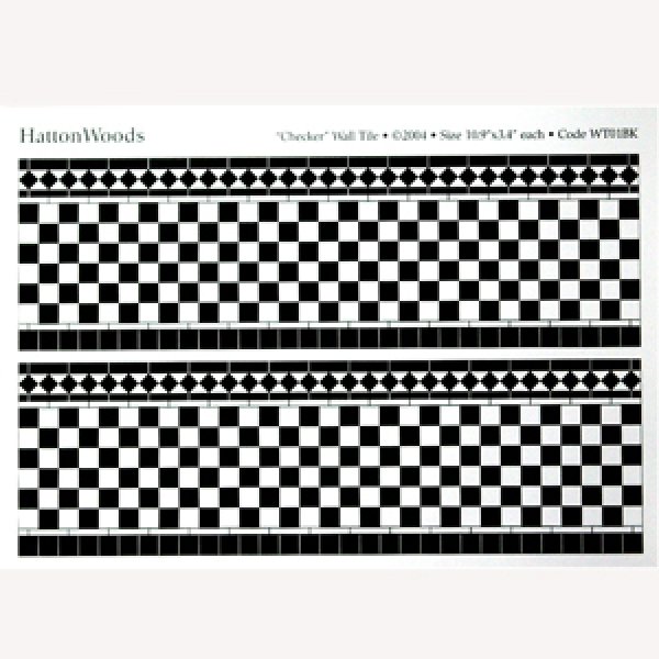 画像3: 壁用タイル　278x86mm　x　2　 Black & White　光沢厚紙　 (3)