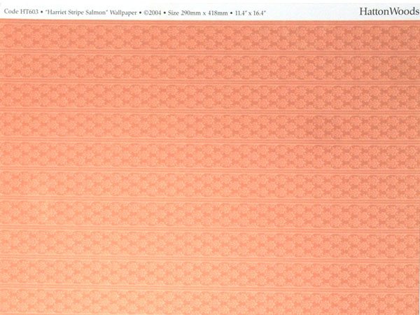 画像4: 壁紙　A3 (290 × 420 ミリ)室内壁用　”Harriet Stripe”　Salmon (4)