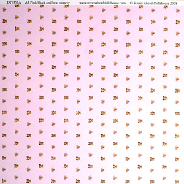 画像2: "Block & Bear Nursery"　Pink (2)