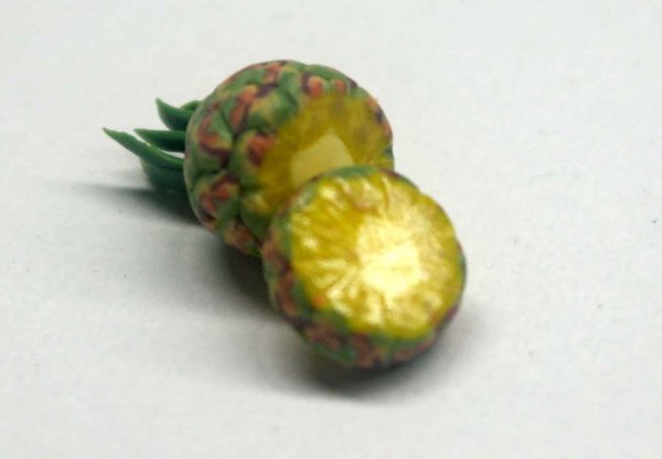 ミニチュア 1/12スケール パイナップル　ハーフ＆輪切り