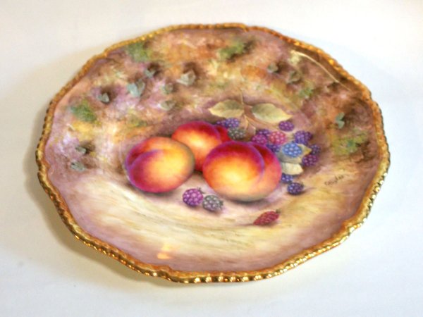 画像8: プレート Royal Worcester ロイヤル ウースター Orchard Fruit /オーチャード フルーツ 22金 (8)