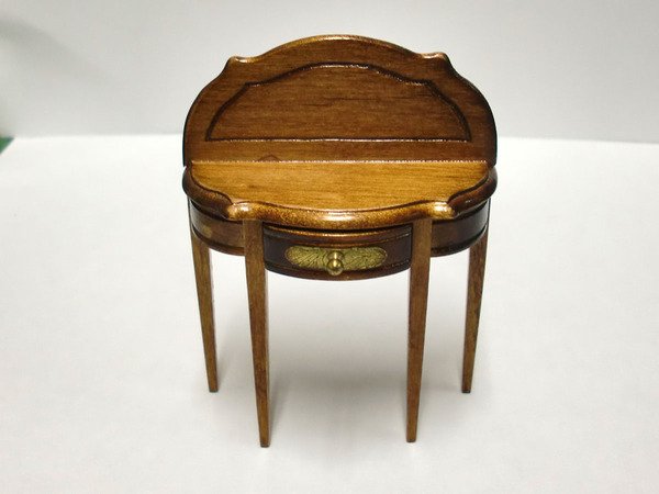 画像2: 半円テーブル　ウォルナット (2)