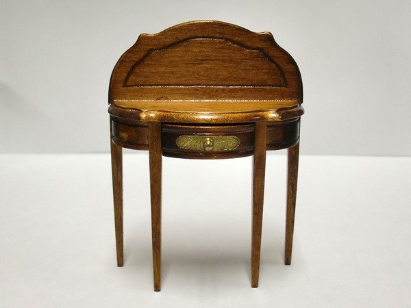 画像1: 半円テーブル　ウォルナット (1)