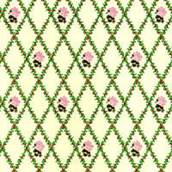 画像1: 壁紙 A3  "Jennifer"　Lilac/Cream (1)