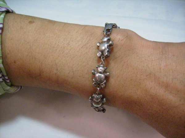 画像2: ブレスレット シルバー ベアー 1930年代 (2)