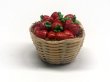 1/12サイズのドールハウス用ミニチュア　果物バスケット　ストロベリー