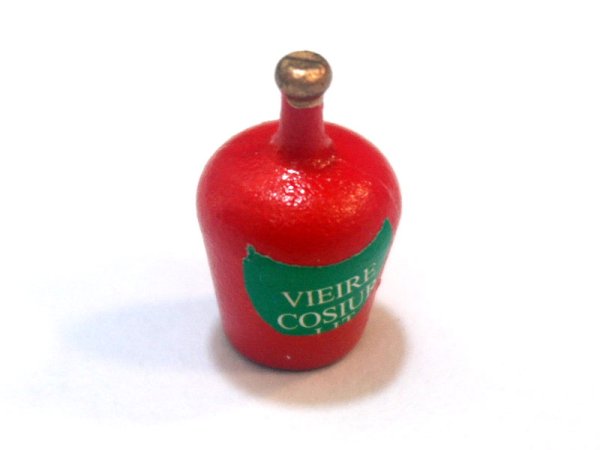 1/12サイズのドールハウス用ミニチュア　ウイスキーボトル  赤