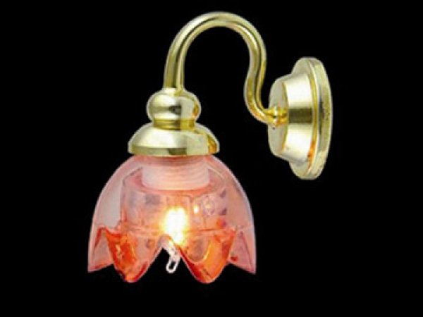 画像2: 照明　壁用リリー　ピンク (2)