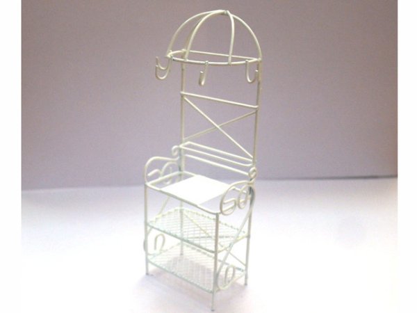 1/12サイズのドールハウス用ミニチュア　キッチン　なべスタンド　ホワイト