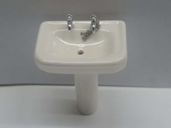 画像4: 足付洗面台(水道蛇口・栓付)四角 (4)