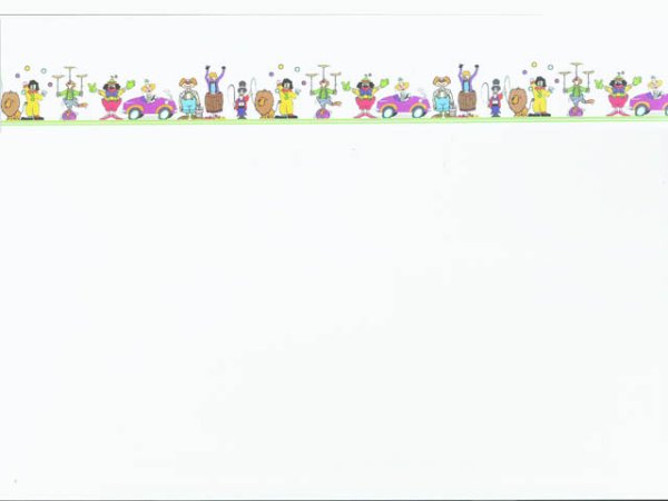 画像1: 壁紙　ボーダー用　長さ:約42cm 　Clowns & Circus Border (1)
