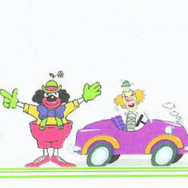 画像3: 壁紙　ボーダー用　長さ:約42cm 　Clowns & Circus Border (3)