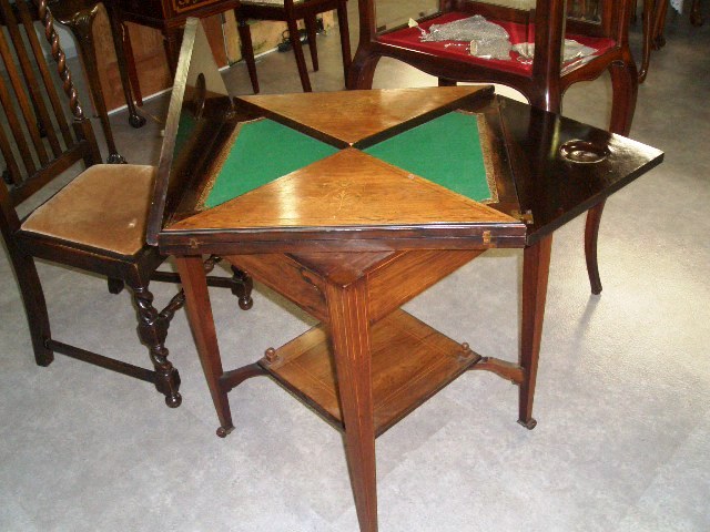 画像4: ゲームテーブル（折りたたみ式・象嵌）