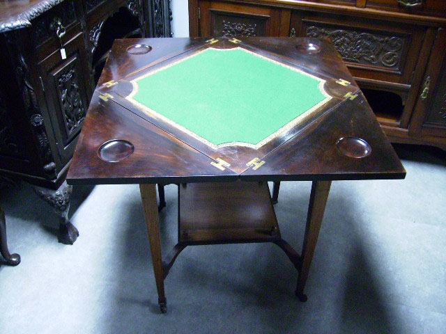画像5: ゲームテーブル（折りたたみ式・象嵌）