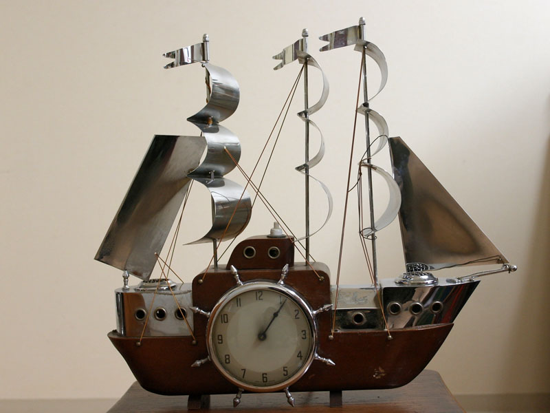 画像1: 英国 Metamec(メタメック)社製時計　帆船　電気付