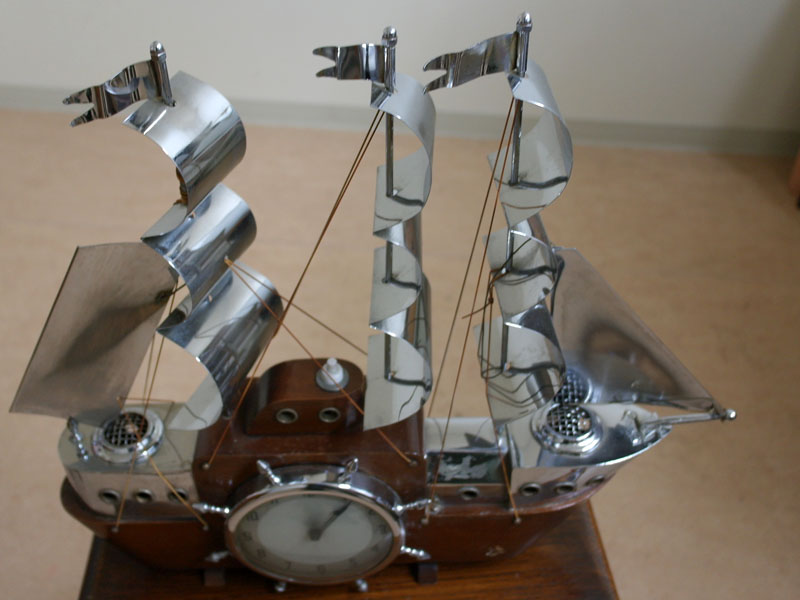 画像2: 英国 Metamec(メタメック)社製時計　帆船　電気付