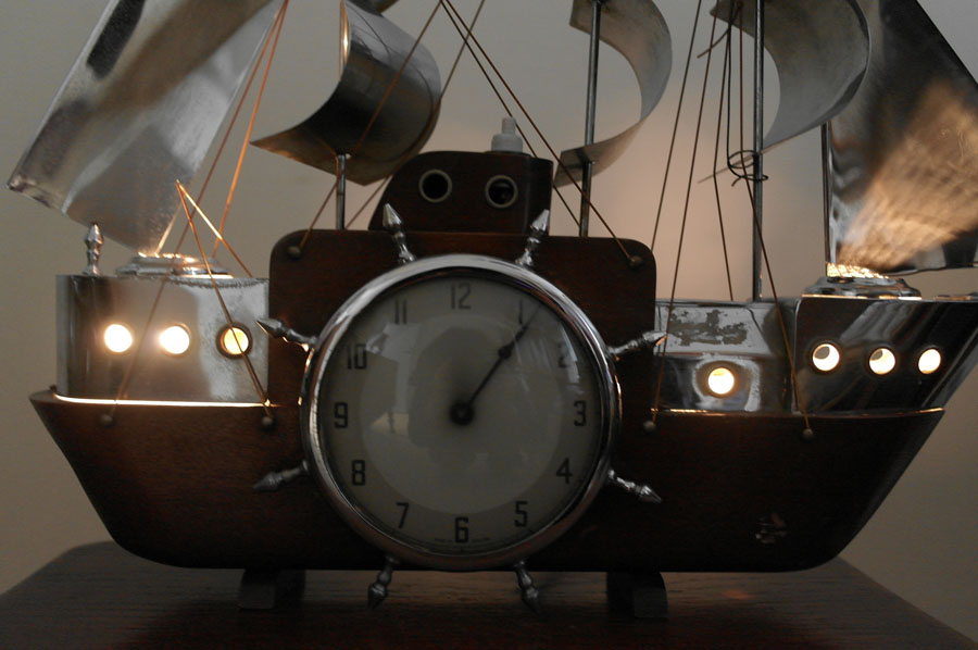 画像4: 英国 Metamec(メタメック)社製時計　帆船　電気付