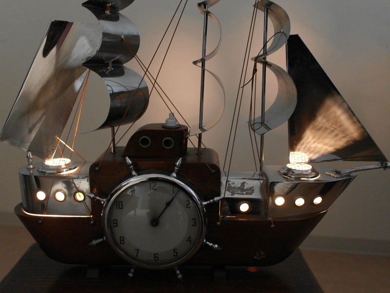 画像3: 英国 Metamec(メタメック)社製時計　帆船　電気付