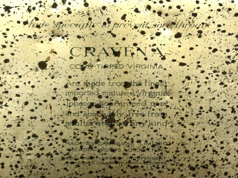画像: ビンテージ　ティン（缶）　CRAVEN　”A"　VIRINIA　CAGARETTES