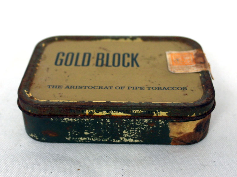 画像1: ビンテージ　ティン（缶）　GOLD　BLOCK　THE　ARISTOCRAT　OF　PIPE　TOBACCOS