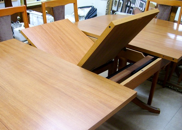 画像4: Schreiberシュエイバー製ミッドセンチュリー　ダイニングテーブル（伸長式）＋チェアー6脚セット