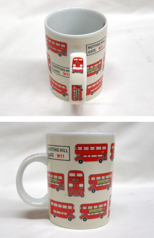 画像: ロンドンバス　マグカップ　2個セット　箱付き　（１）（２）